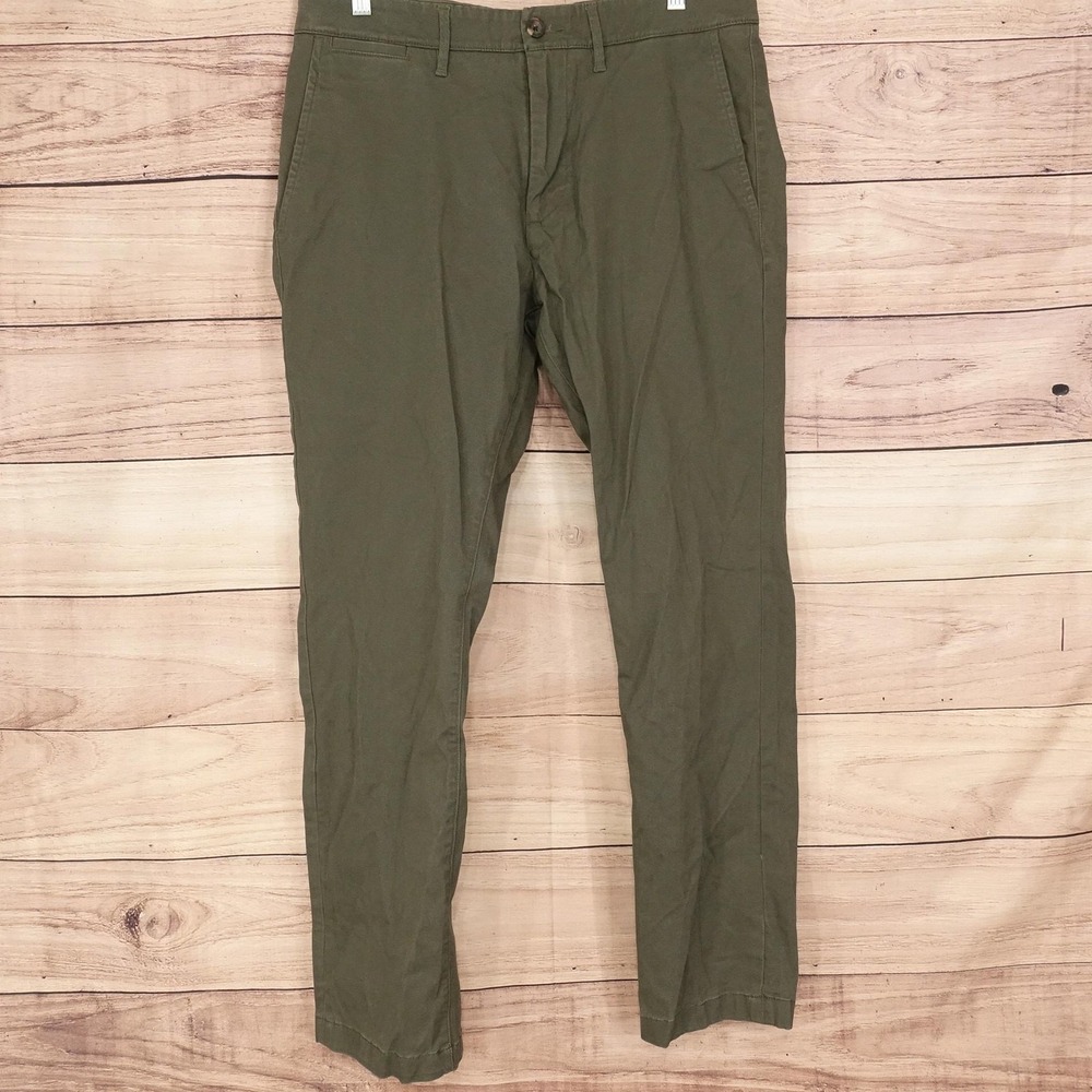 Goodfellow & Co Hennepin Chino Pants Mens 34x30 Green Slim Stretch Casual